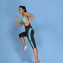 Anita Active Legging de fitness Capri Bleu Piscine Anthracite